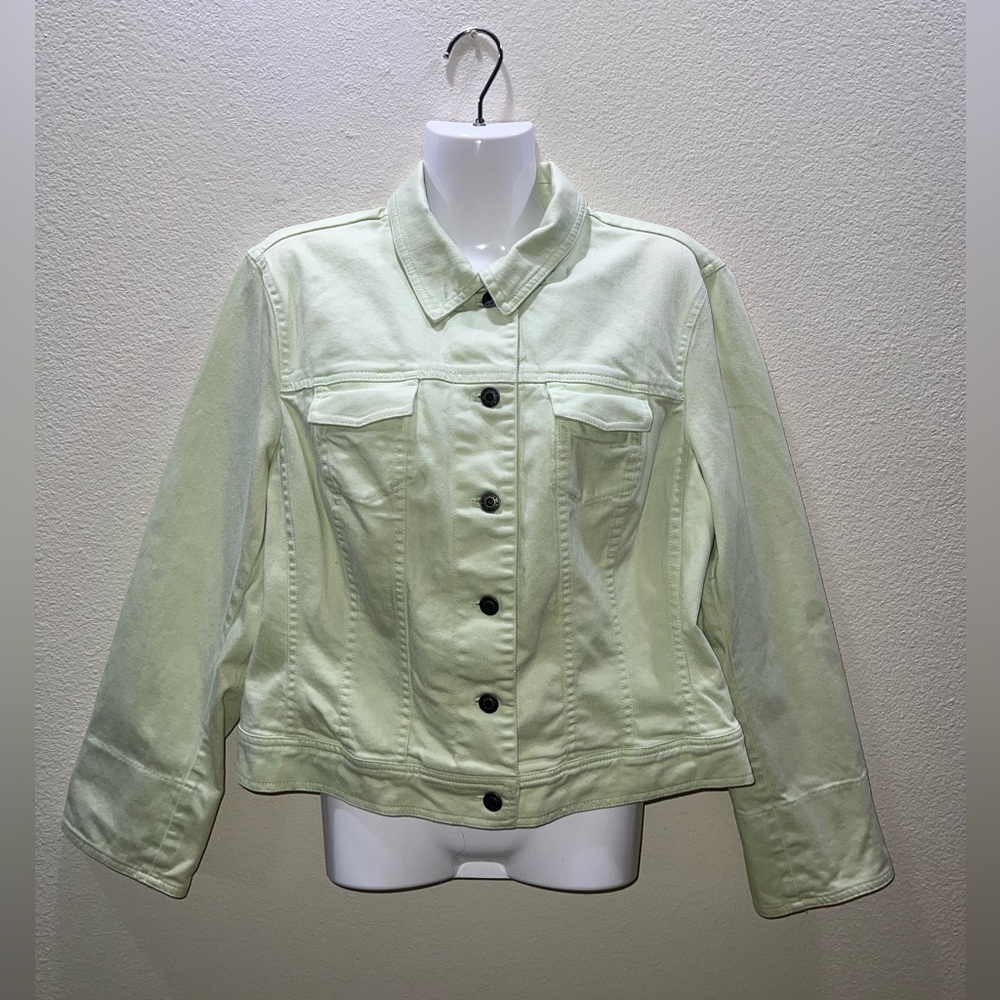Talbots Women’s Pastel Green Jean Jacket